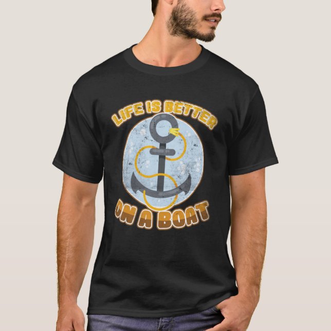 on a boat T-Shirt (Front)