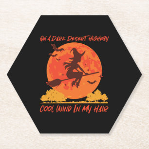 on a dark desert highway witch 1 paper coaster