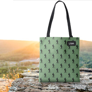 On a Hike - Rambler motif with own name / initials Tote Bag