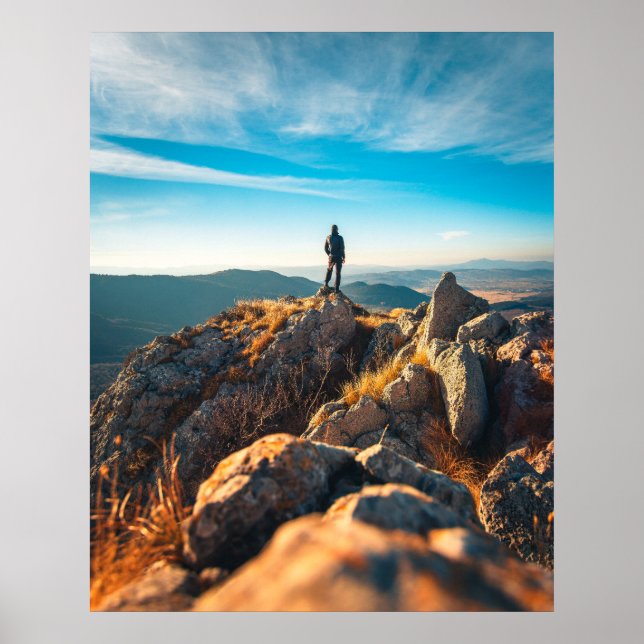 On a majestic autumn rocks poster (Front)