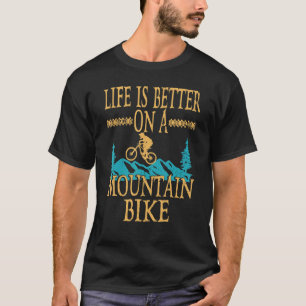 On A Mountain Bike Biker Cycle T-Shirt