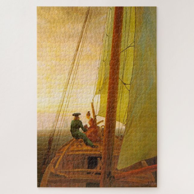 On a Sailing Ship: A Friedrich Masterpiece Jigsaw Puzzle (Vertical)