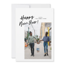 On A Slant New Year Flat Photo Card
