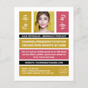 On Air - Podcaster Photo - Retro Podcast Flyer