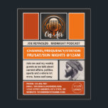 On Air Podcaster, Retro Podcast Advertising Flyer<br><div class="desc">On Air Podcaster,  Retro Podcast Advertising Flyer by The Business Card Store.</div>