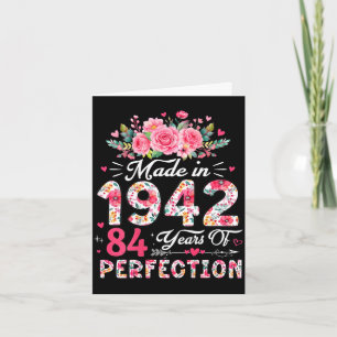 (on back) 84 birthday decorations women 84th card