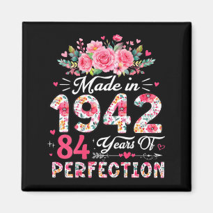 (on back) 84 birthday decorations women 84th magnet