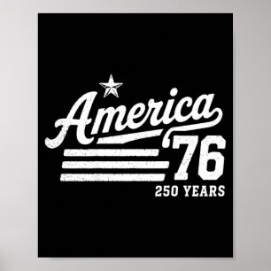 On Back Aamerica 76 250 Years 1776 2026 250th Poster