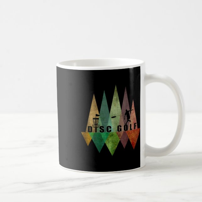 On Back Cool Stylised Geometric Design Disc Golf  Coffee Mug (Right)