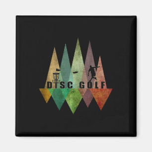 On Back Cool Stylised Geometric Design Disc Golf  Magnet