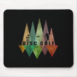On Back Cool Stylised Geometric Design Disc Golf Mouse Pad