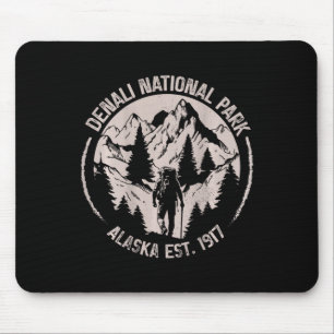 (on Back)denali Mountain Peak Elevation Alaska Nat Mouse Pad