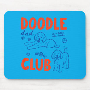 On Back Doodle Dad Club Dog Dad Golden Doodle Mouse Pad
