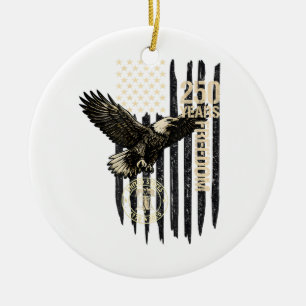On Back Eagle and Flag 250 Years 1776-2026 250th B Ceramic Ornament