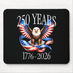 On Back Eagle and Flag 250 Years 1776-2026 250th Mouse Pad