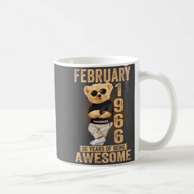 (on Back) February 1966 60th Birthday 60 Years Ted Coffee Mug (Right)