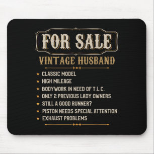 On Back For Vintage Husband Clic Model Fathers Day Mouse Pad