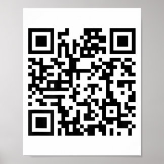 (on Back) Funny Qr Fck You Code Middle Finger Sayi Poster