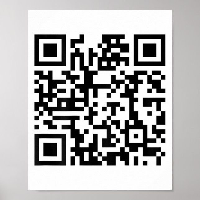 (on Back) Funny Qr Fck You Code Middle Finger Sayi Poster (Front)