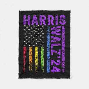 (on Back) Harris Waltz 2024 Election Kamala Harris Fleece Blanket