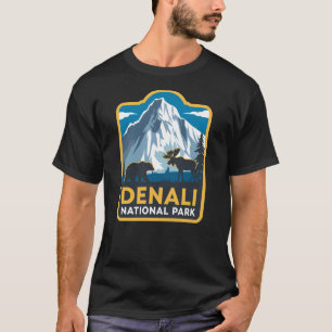 (ON BACK)Mount Denali Souvenir Alaska Mountain Nat T-Shirt