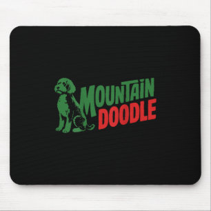 On back mountain doodle dog lovers retro outdoor mouse pad