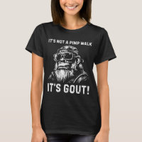On Back Not A Walk Gout Monkey Old Man Medical