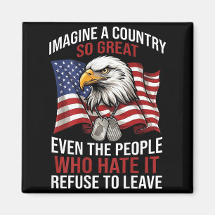 ON Back Retro Imagine A Country Great Even The Magnet