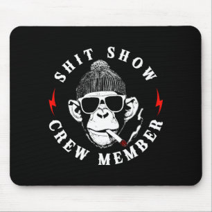 (on Back) Show Crew Member Monkey Retro Vintage  Mouse Pad
