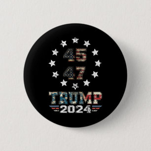 (on Back) Western Trump Cowboy You Missed Again 6 Cm Round Badge