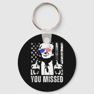 (on Back) You Missed Trump 2024 Us American Flag Key Ring