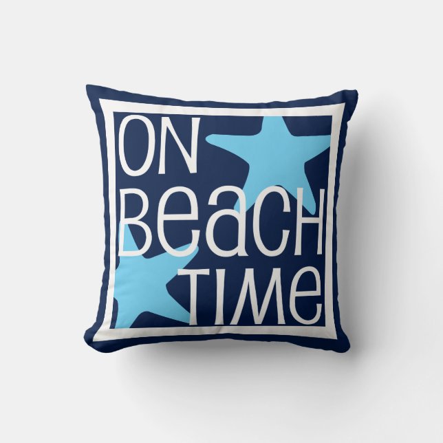 On Beach Time Cushion (Front)