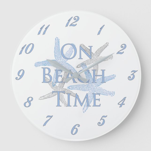 On Beach Time Large Clock (Front)
