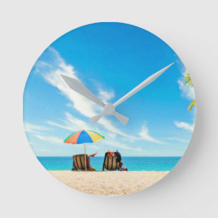 **ON BEACH TIME OR TIME-OUT** ROUND CLOCK