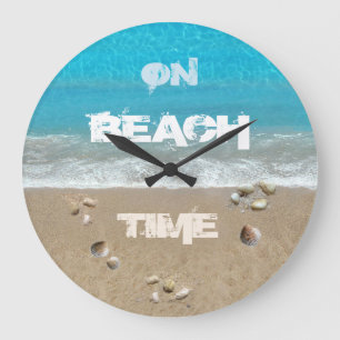 On Beach Time Wall Clock