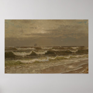 On Brigantine Beach Poster