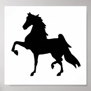 On Canvas Saddlebred silhouette Poster
