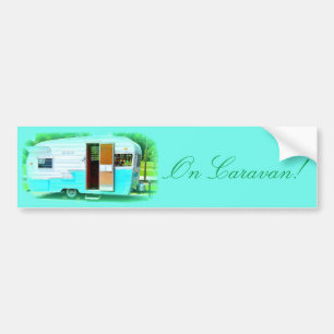 On Caravan! Trailer Caravan Bumper Sticker