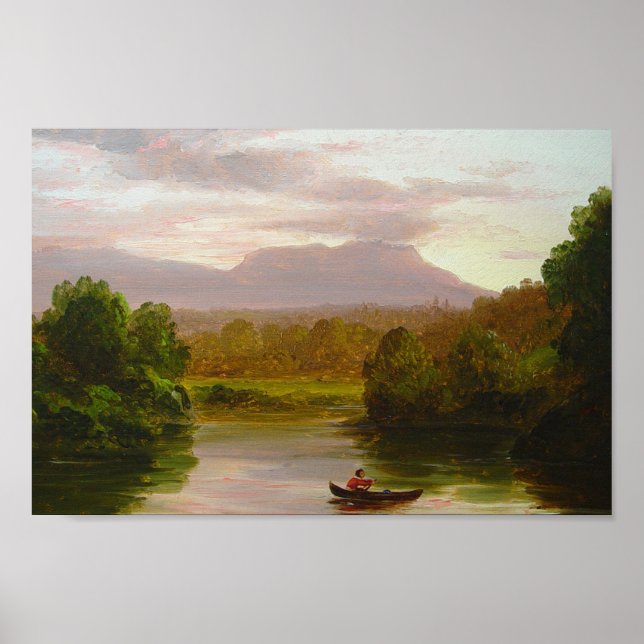On Catskill Creek, Sunset (Cole 1845-47) Poster (Front)