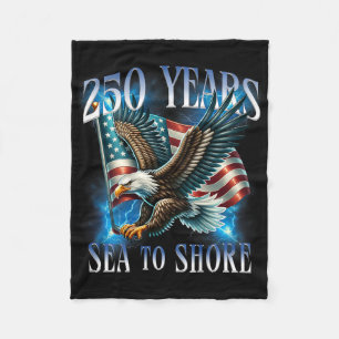 On Ck. 250 Years Sea To Shore 250th Military Anniv Fleece Blanket