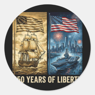 On Ck Betsy Ross Flag 250 Years Of Liberty 250th B Classic Round Sticker