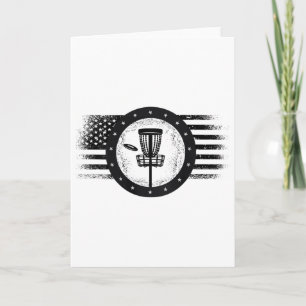 On Ck Cool Disc Golf Sport Usa Grunge Flag - Disc Card