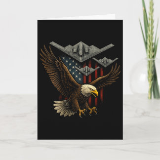 On Ck Patriotic Eagle B2 Bombers American Flag 4th Card