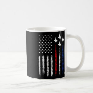 (on Ck) Patriotic Shirts Usa Flag Fighter Jet 4th Coffee Mug