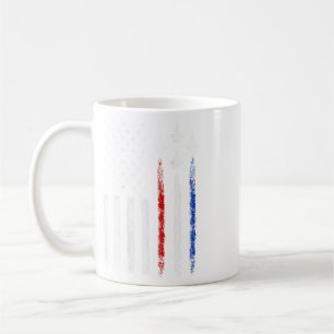 (on Ck) Patriotic Shirts Usa Flag Fighter Jet 4th Coffee Mug