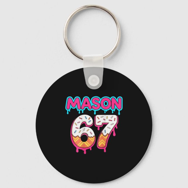 (on Ck) Six Seven Ice Cream Drip Sport 67 Mason Me Key Ring (Front)