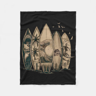 On Ck Surfing Tropical Surfboards Surfboarder Surf Fleece Blanket