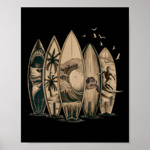 On Ck Surfing Tropical Surfboards Surfboarder Surf Poster