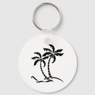 On Ck Tropical Palm Trees Graphic Beach Vacation S Key Ring