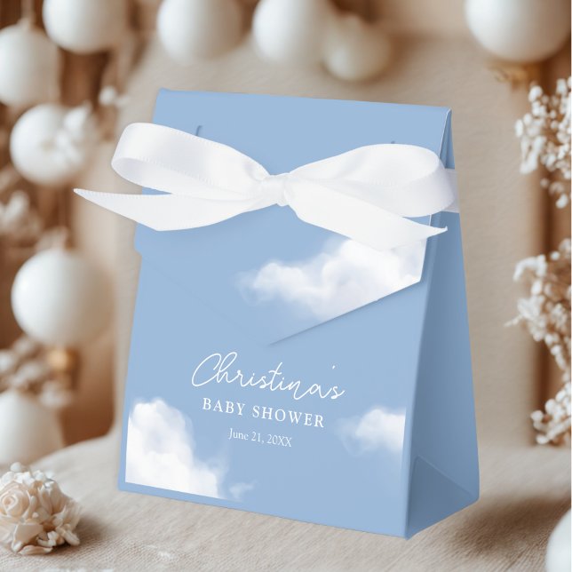 ✨ On Cloud 9 Blue Baby Shower Favour Boxes ✨ (Creator Uploaded)